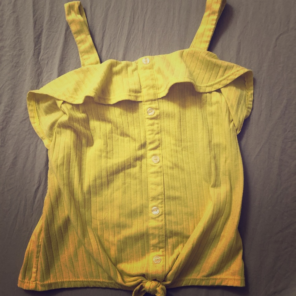 Yellow tank top with tie